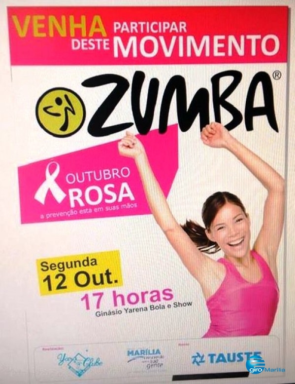 Aula de Zumba divulga prevenção do câncer; participe