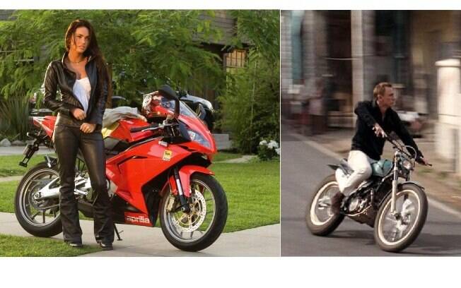 Megan Fox e sua Aprilia RS 250 em 