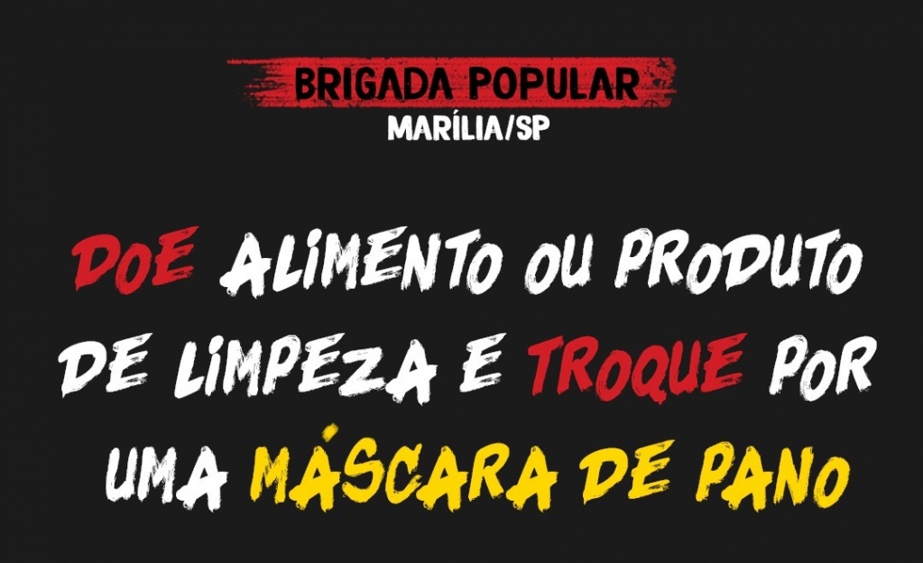 Campanha solidária vai trocar máscaras por alimentos em Marília