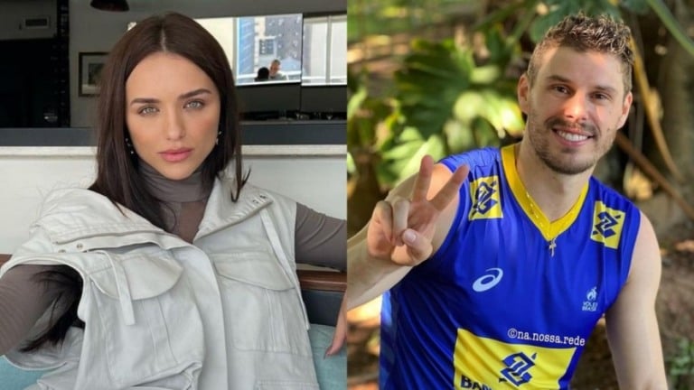 Rafa Kalimann e Bruninho do vôlei são vistos em clima de romance