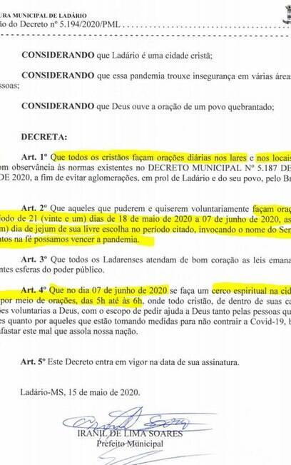 decreto jejum e oração contra covid-19