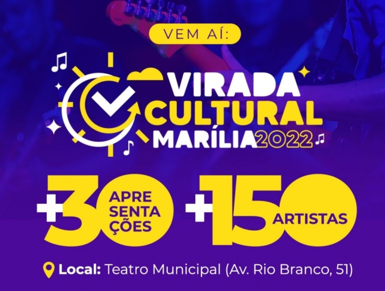 Virada Cultural vai ocupar Teatro e praça em Marília, veja destaques