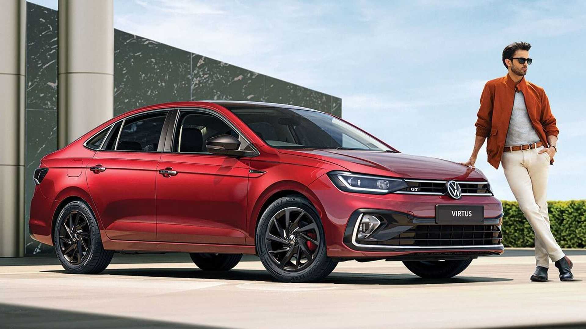 Novo VW Virtus, lançado na Índia. Foto: Divulgação