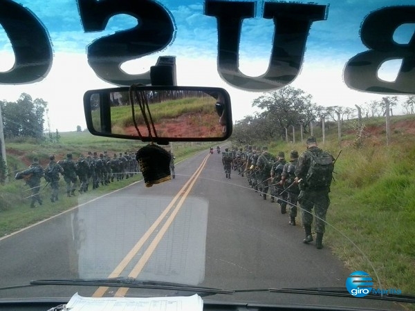 Sicoe durante acompanhamento a atividades do Tiro de Guerra