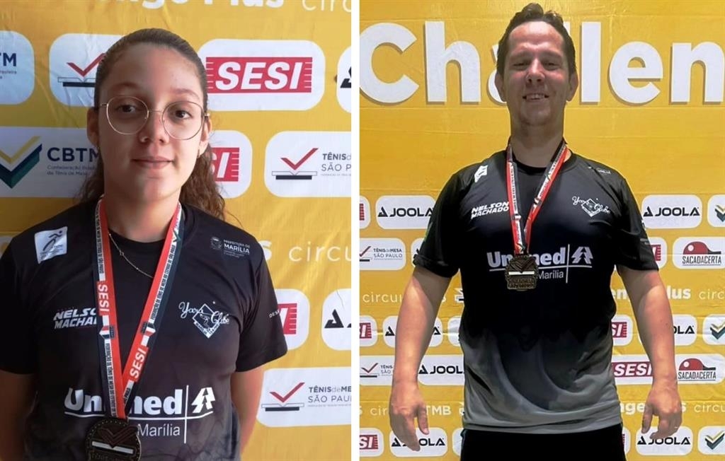 Maria Fernanda Charantola e Leandro Tajeroconquistaram medalhas de ouro – Divulgação