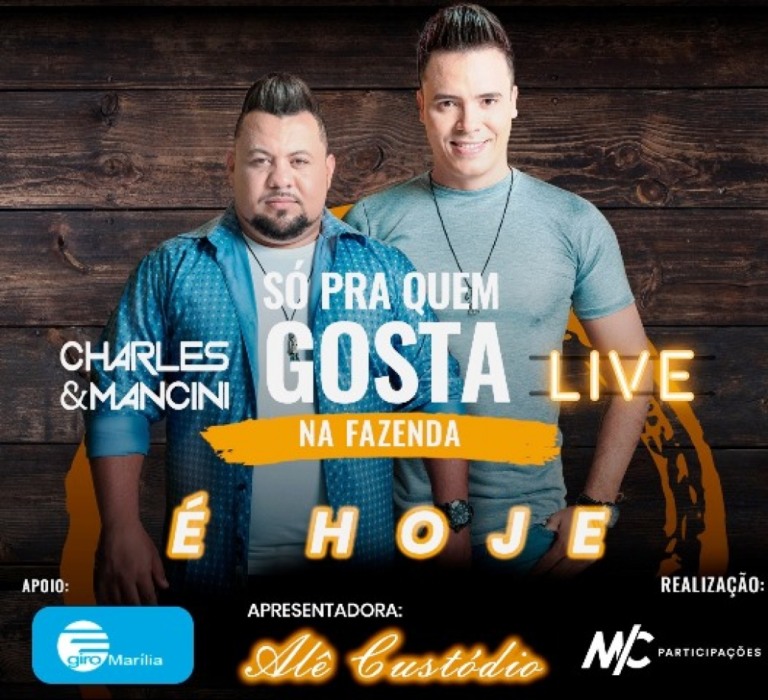 HOJE - Charles&Mancini fazem grande show com transmissão online