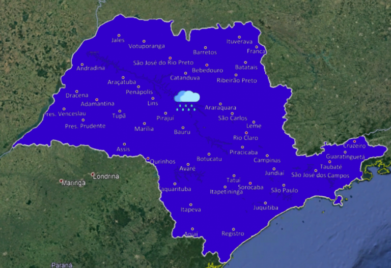 Meteorologia prevê nebulosidade e possibilidade de chuva em Marília