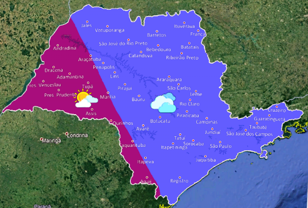 Menos chuva e mais frio – Temperatura terá queda acentuada neste domingo