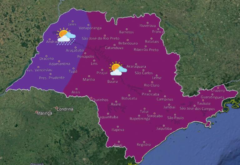 Semana terá tempo instável, chuvas e temperaturas elevadas