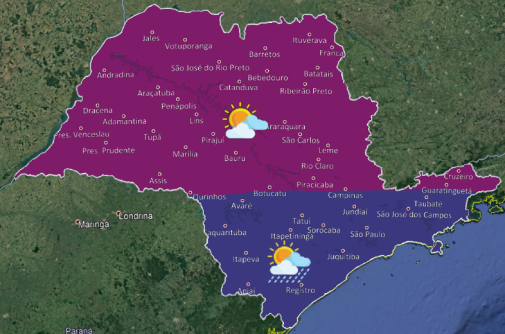 Frente fria deve trazer nebulosidade, chuva e dias mais frios na semana