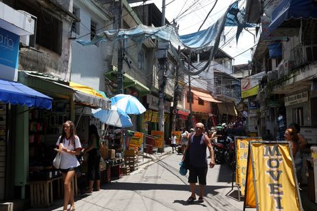 Rio de Janeiro (RJ), 22/02/2023 - Centro comercial de Nova Brasilia, favela do Complexo do Alemão, zona norte da cidade.  Foto: Tânia Rêgo/Agência Brasil