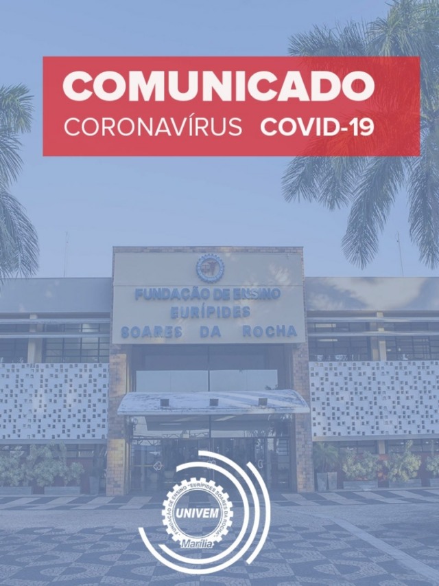 Univem divulga comunicado sobre coronavírus e muda atividades