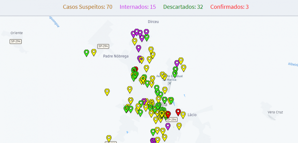 Marília tem 3º caso de coronavírus e 15 suspeitos internados; veja dados do Estado Marília tem 3º caso de coronavírus e 15 suspeitos internados; veja dados do Estado