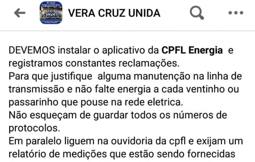 Queda de energia vira polêmica e onda de críticas em Vera Cruz