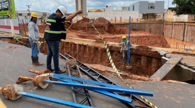 Cratera interdita parte da Tiradentes em Marília; veja mais danos da chuva