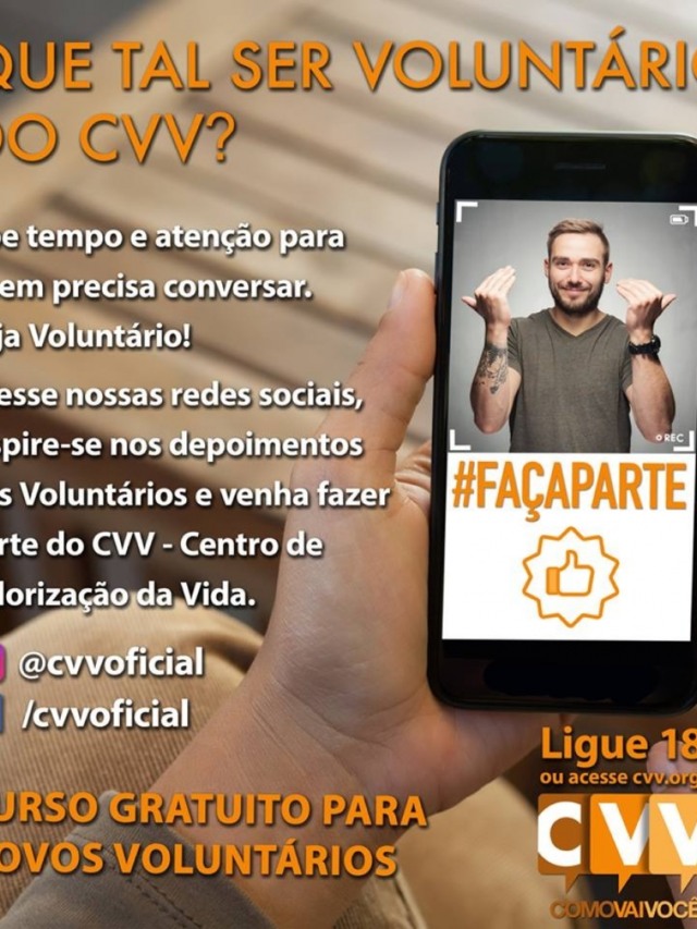 ‘CVV de Marília abre vagas para novos voluntários e inicia curso no dia 15
