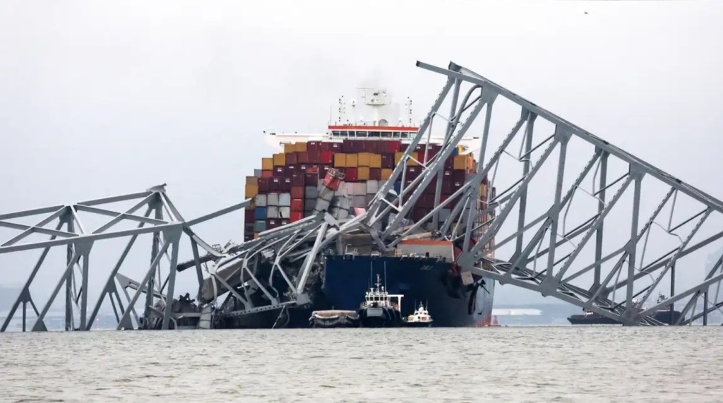 Navio derruba ponte nos Estados Unidos e pode afetar agronegócio brasileiro Navio derruba ponte nos Estados Unidos e pode afetar agronegócio brasileiro
