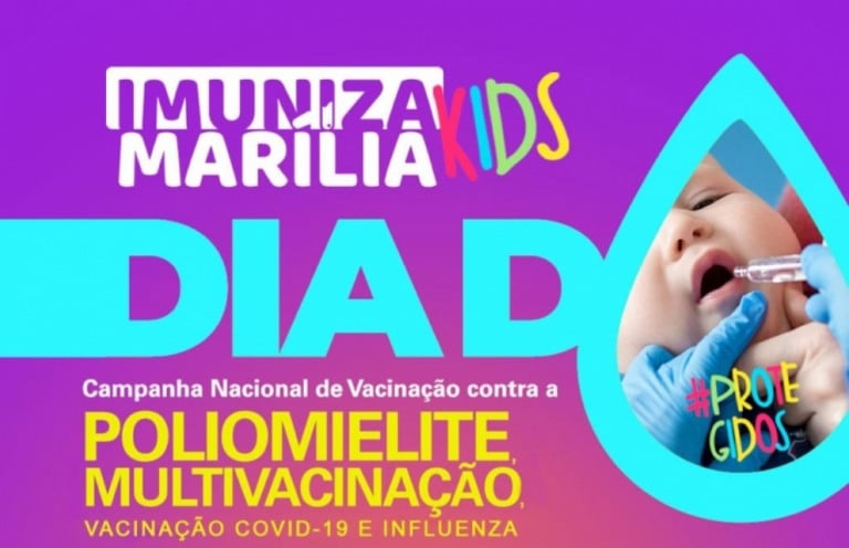 Marília terá novo dia especial de vacinação contra pólio e mais doenças
