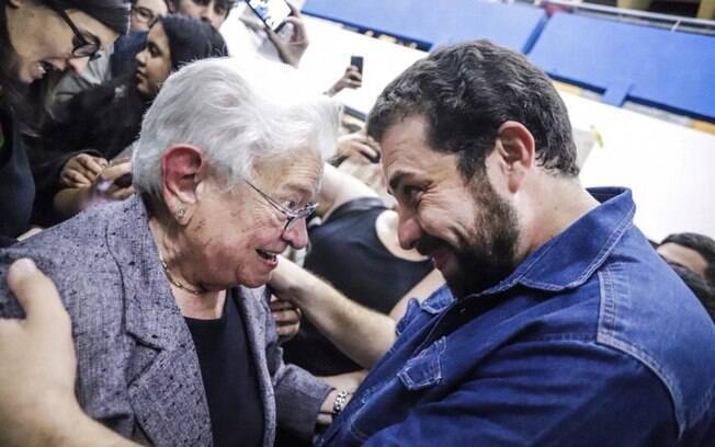 Boulos e Erundina se olhando