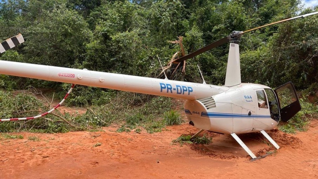SP: Helicóptero com cerca de 200 kg de cocaína é apreendido pela PF