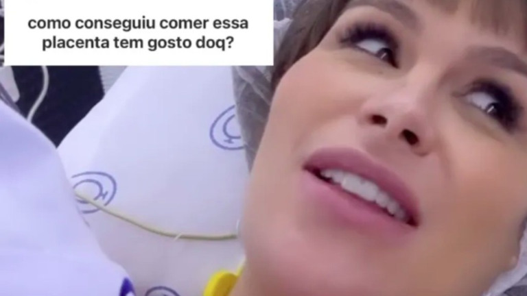 Reprodução/Instagram Fernanda Lacerda, a ‘Mendigata’ fala sobre ingestão da placenta Reprodução/Instagram Fernanda Lacerda, a ‘Mendigata’ fala sobre ingestão da placenta