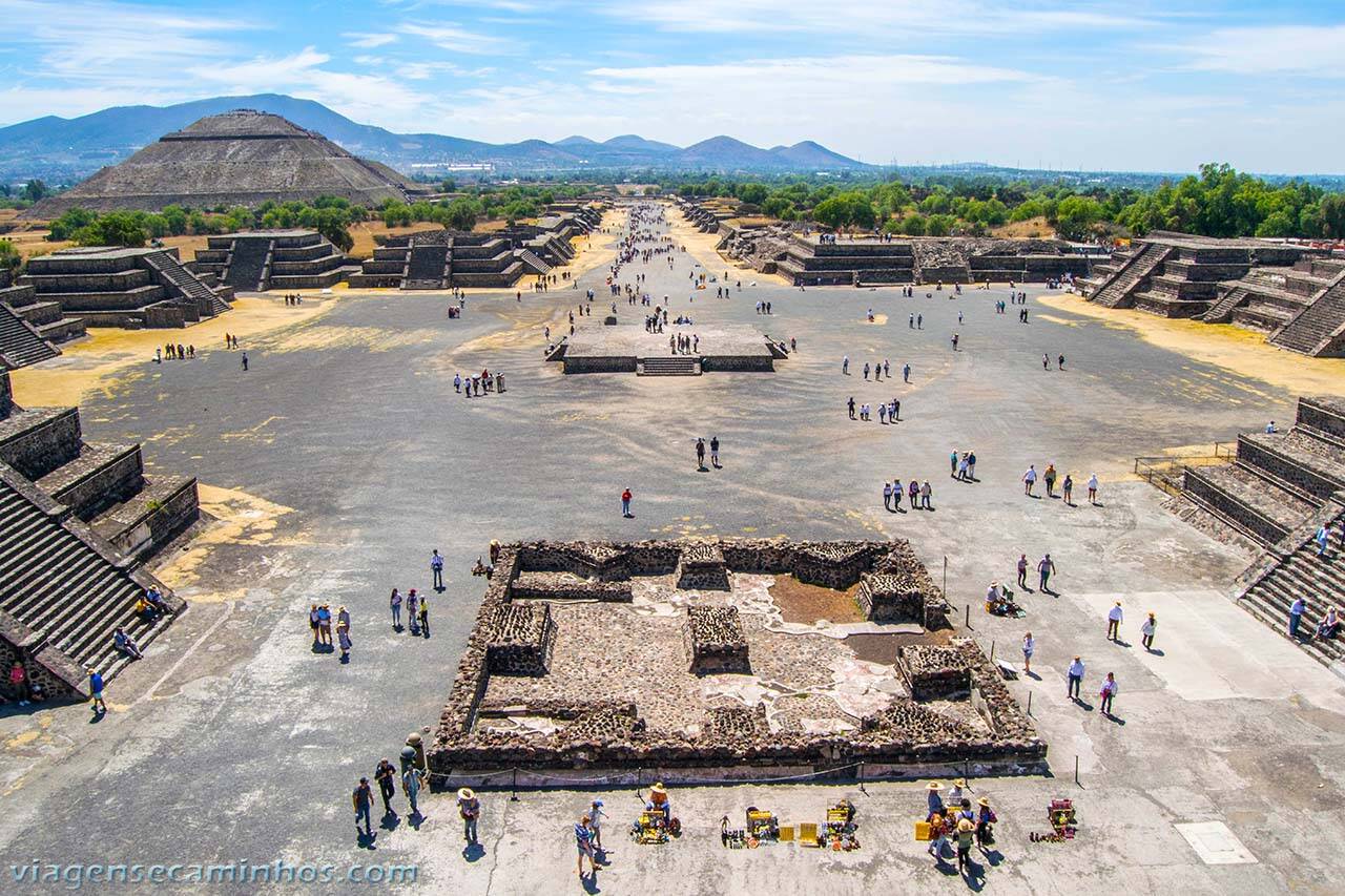 Ruínas Teotihuacan, no México. Foto: Viagens e Caminhos