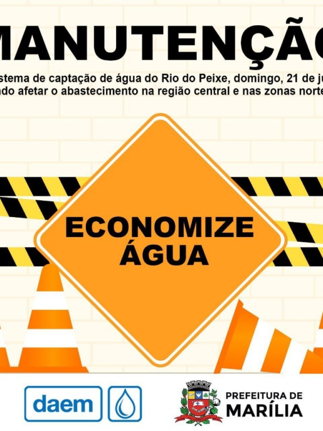 Manutenção do Daem paralisa captação no Rio do Peixe neste domingo