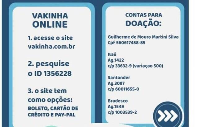 Flyer da campanha do Gui Martini
