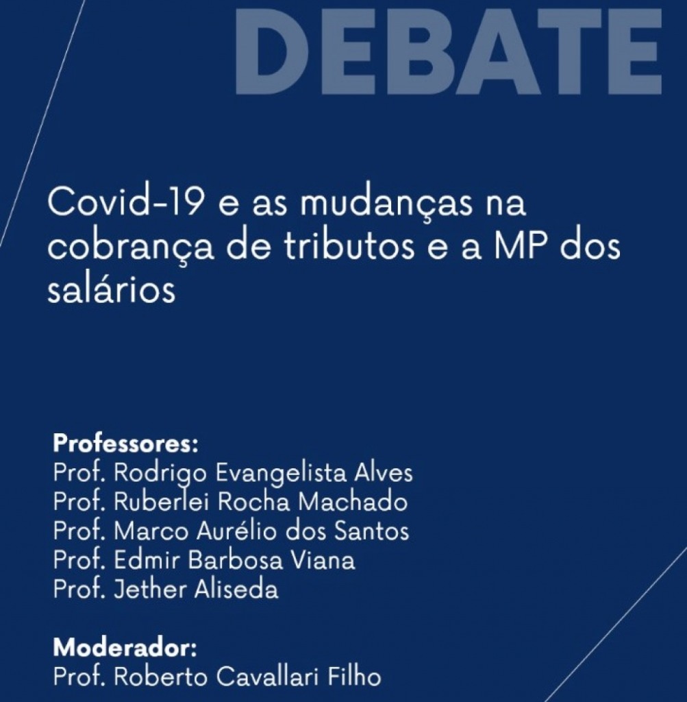 Unimar faz debate sobre impostos e MP dos salários na crise do coronavírus Unimar faz debate sobre impostos e MP dos salários na crise do coronavírus