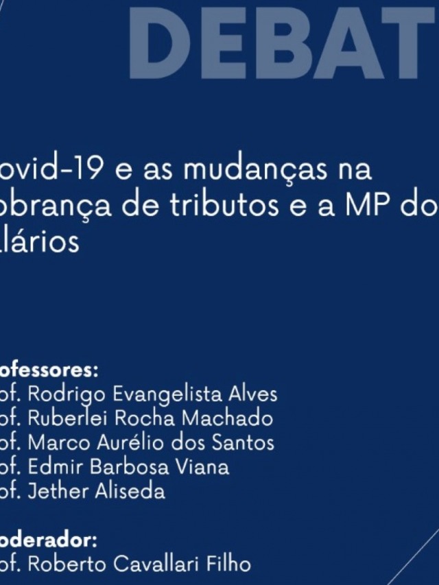 Unimar faz debate sobre impostos e MP dos salários na crise do coronavírus