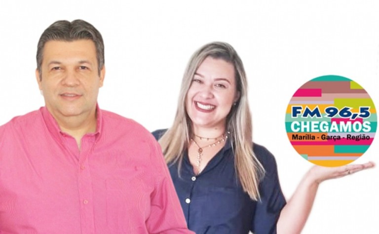 Denis Brau e Nanda Costa na nova rádio 96,5 FM em Marília e região
