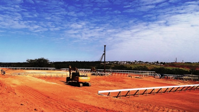 Implantação de estrutura da futura unidade do Sesc Marília