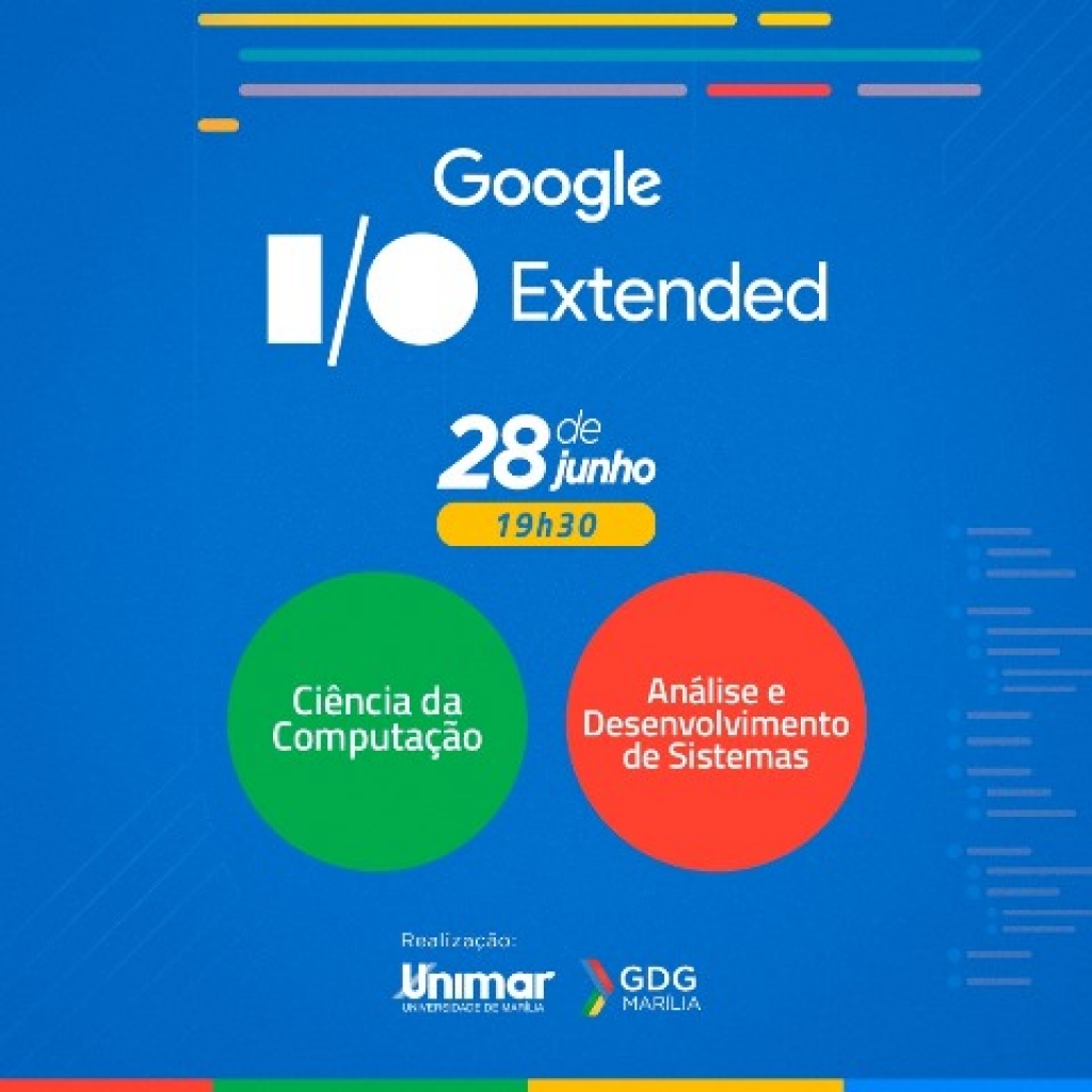 Unimar recebe Google I/O Extended, um dos maiores eventos de tecnologia