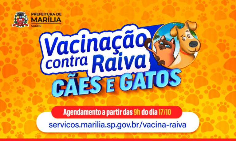 Vacinação de cães e gatos terá nova etapa e agendamento pela internet