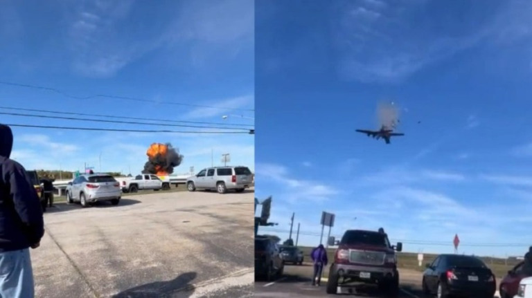 Vídeo: Seis pessoas morrem após aviões explodirem em Dallas