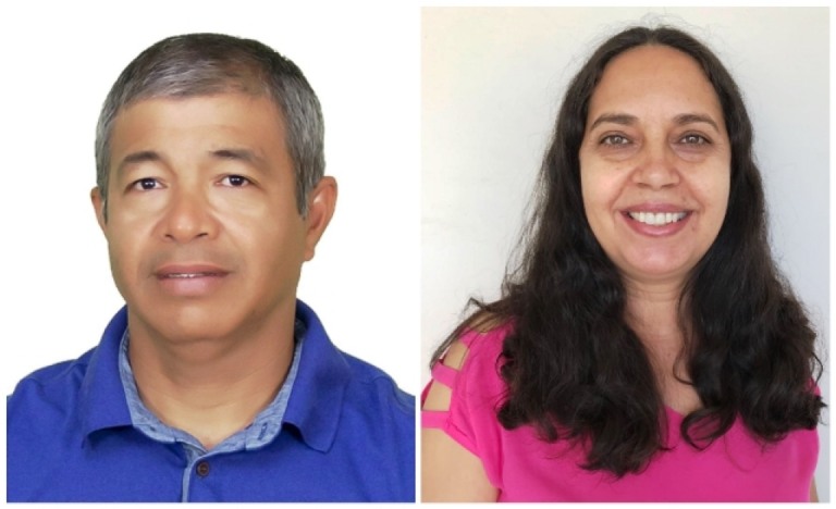 Marcos Ferreira,candidato da Chapa , e Valinda Gonçalves deLIma, da Chapa 2 na eleição do SIndicato dos Servidores