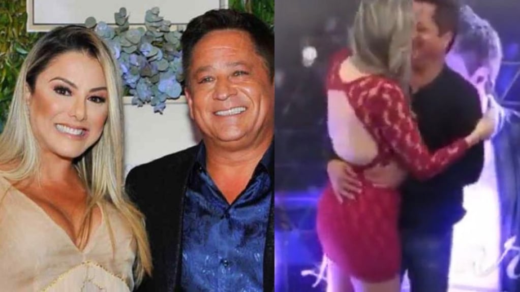 Vídeo mostra cantor Leonardo traindo a mulher com fã em show; assista