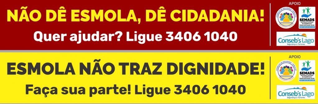 Garça lança campanha contra doação de esmolas a moradores em rua