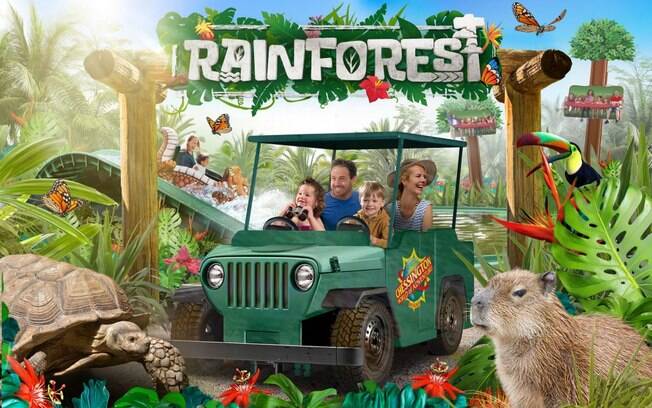 imagem promocional da atração rainforest