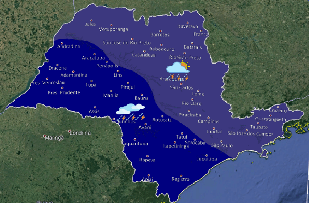 Risco de chuva e calor; veja previsões da meteorologia para Marília e região