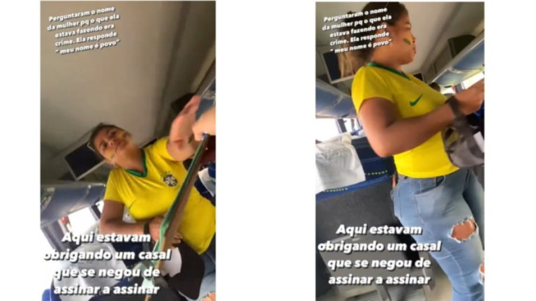 Passageiros são coagidos a assinarem petição para intervenção federal