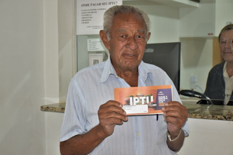 Ethelino Figueiredo Ferreira, 92 anos , fez pagamento integral à vista em Pompéia – Divulgação