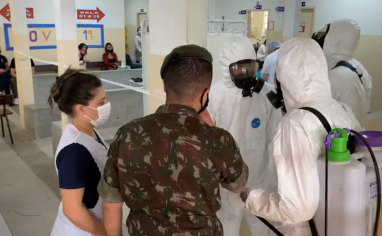Exército inicia sanitização de unidades de Saúde em Marília; assista
