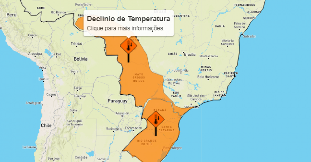 Frente fria durante semana deve derrubar temperaturas em Marília e região