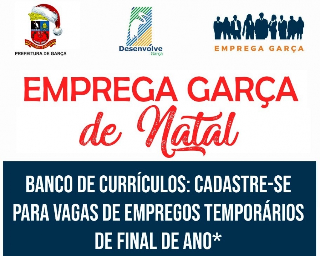 Garça cadastra desempregados para temporários de Natal no comércio