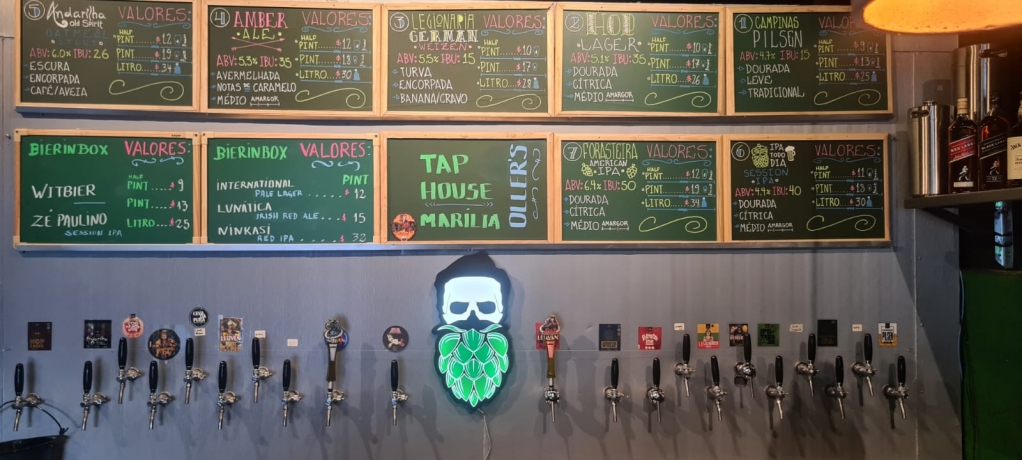 Oller’s Tap House traz conceito a Marília com 21 torneiras de chope artesanal, pratos exclusivos e mais