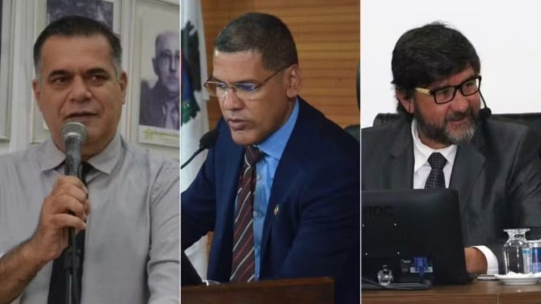 Divulgação Os vereadores Inha, Queixão e Luizão, presos na Operação Muditia