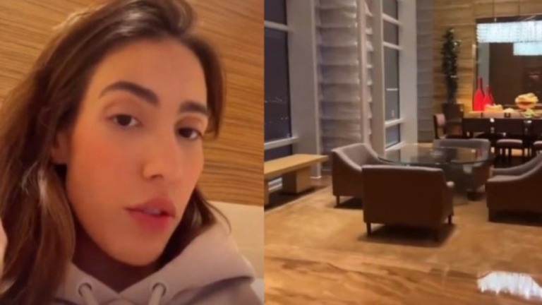 Gabi Brandt mostra quarto gigante de hotel em Las Vegas e choca web