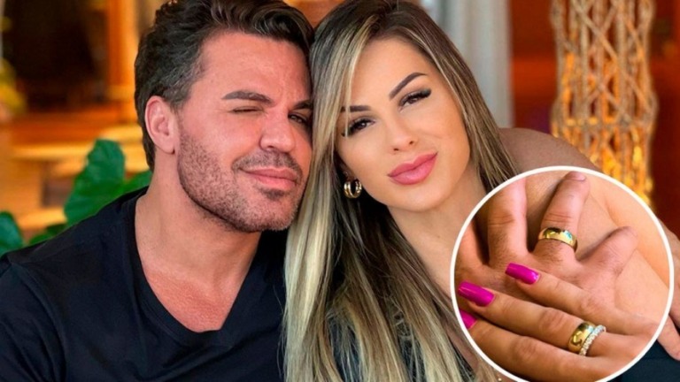 Eduardo Costa anuncia noivado com Mariana Polastreli: 'Para sempre'