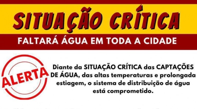 Prefeitura de Garça faz novo alerta de falta de água em toda a cidade e pede economia